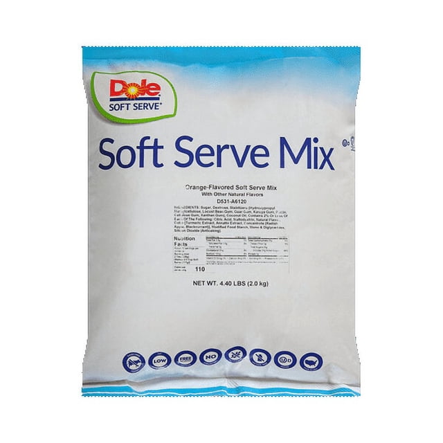 DOLE SOFT SERVE Orange Soft Serve Mix 4.4 lb/1.99 kgs
