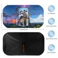 thumbnail image 2 of Suzume Sombrilla Solar para Auto - Protector de Parabrisas Plegable | Cortina Solar Delantero | Bloqueo UV y Aislamiento de Calor 133x73cm, 2 of 6