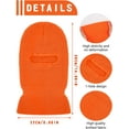 thumbnail image 3 of ZOELNIC 1-Hole Knitted Full Face Cover Adult Winter Ski Balaclava Outdoor Sports Beanie For Men Women (Orange), 3 of 6
