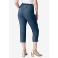 thumbnail image 2 of Roaman's Women's Plus Size Comfort Stretch Capri Jean, 2 of 6