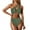 Green, variant on Sngxgn Women's Bikini Sets High Waisted Two Piece Sporty Swimsuits High Cut Tummy Control Bathing Suits(Blue,M)