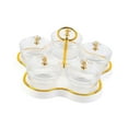 thumbnail image 4 of Divided Dried Fruit Plate Dried Fruit Snack Serving Plate Kitchen Storage Jar Five Compartments for Dining Room, 4 of 9