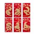 thumbnail image 1 of Maytalsory 6 Pcs Enveloppes Rouges Traditionnelles Chinoises en Papier Célébrations du Nouvel An Applications Larges Premium 209B,6 Pcs 6.7 Pouces, 1 of 6