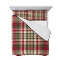 thumbnail image 7 of Quilts Full Size Bedding Set, Fall Buffalo Plaid Lightweight Quilted Comforter, Vintage Red Green Check Farmhouse Soft Reversible Bedspread Coverlet with Pillow Covers for All Season, 78" x 90", 7 of 7