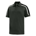 thumbnail image 5 of Yellow Rooster Men's Tricolor Shoulder Micropique Sport-Wick Polo Iron Grey/ Black/ White M, 5 of 8