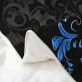 thumbnail image 5 of Manfei Blue Baroque Damask 100% Cotton Duvet Cover Full Size, Hippie Flower Floral Bedding Sets Full Size, Vintage Victorian Bed Set, Breathable Bedroom Decorative, 5 of 9