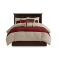 thumbnail image 2 of Madison Park Palmer Queen 7 Piece Faux Suede Comforter Set in Red, 2 of 6