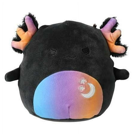 Squishmallows Official Kellytoys Plush 7.5 Inch Zanda the Black Axolotl Halloween EditionSoft Stuffed Toys