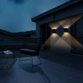 thumbnail image 3 of Luz de pared impermeable de aluminio LED para puerta de piso, luz de pared para exteriores con luz arriba y abajo, luz exterior moderna blanca cálida de 12 W, luz exterior impermeable, luminaria, 3 of 5