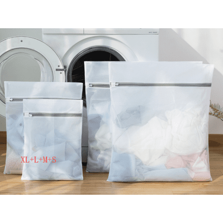 

Livesture Net underwear laundry bag anti-deformation bra nursing special fine mesh coarse net hotel wash bag set Fine gray 4pcs