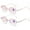 2 Pairs of Different Color, variant on 2 Pairs of New Rimless Diamond Trimming Silver Anti-Blue Light Reading Glasses Fashion Metal Gradient Pink Sunglasses Readers +2.50
