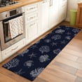 thumbnail image 3 of Runner Rugs 2x6 Ft, Coral Coastal Non Slip Area Rugs for Kitchen Bedroom Entryway, Watercolor Beach Nautical Shells Starfish Washable Carpet Runner Rug Floor Mats for Bedroom Home Decor, 3 of 9
