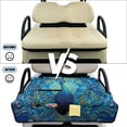 thumbnail image 6 of COEQINE Quilted Golf Cart Seat Cover, Folds Like a Bag with Handle for Easy Carry, Universal Fit 51.2"x30.3" for EZGO Yamaha Club Car 2-Seaters, 4 Pockets, Blue Peacock, 6 of 8