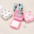 thumbnail image 5 of Bolsa de almacenamiento de tampones sanitarios para mujer, organizador impermeable portátil con patrón de dibujos animados, 5 of 5