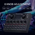 thumbnail image 2 of V8 Plus Live Sound Card with Audio Cable USB Cable BT Accompaniment Sound Effects Universal for Phone Computer, 2 of 7