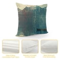 thumbnail image 4 of YINGXI  Blue and Orange Decorative Throw Pillow Covers Teal Vintage Abstract Messy Rust Painting Pillow Cases Turquoise Pillow Shams for Sofa Couch Bed Living Room Outdoor Home Décor 20x20in, 4 of 5