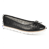 White Mountain Women's Ballet Flats Perforated Delgado Ballet Flats Black Size 7 M