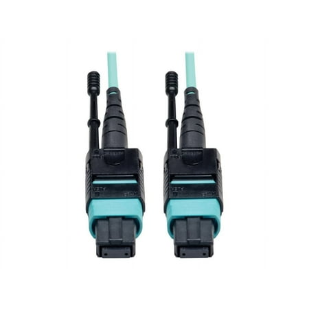 UPC: 0037332173720 | Tripp Lite 2M MTP / MPO Fiber Optic Patch Cable 12 Fiber 40GbE Aqua OM3 Plenum 6ft 6 2 Meter