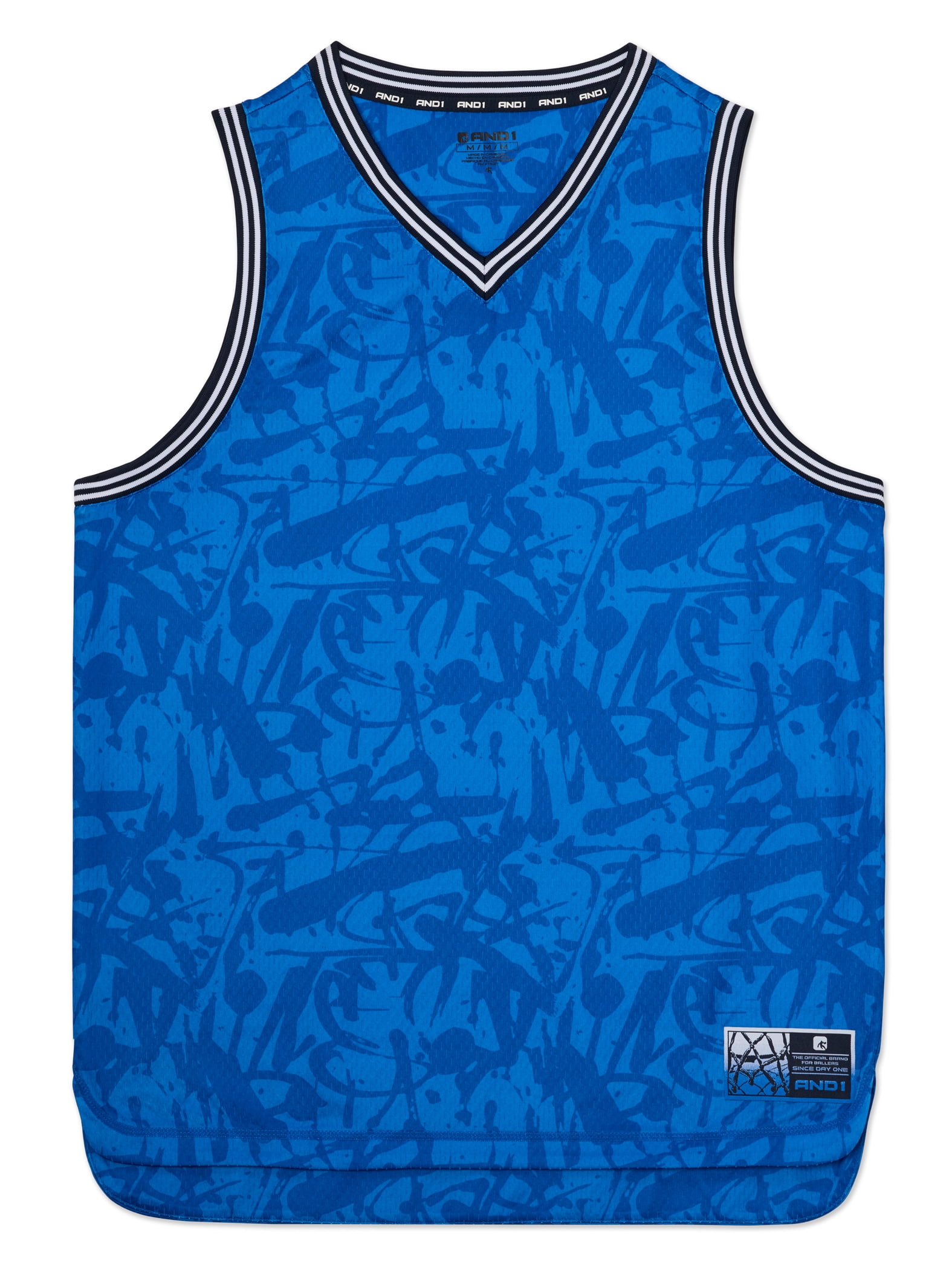 AND1 Men's and Big Men's Unbeatable Basketball Tank, up to Size 5XL
