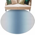 thumbnail image 6 of Blue Grey Ombre Round Rug 7ft Washable Circle Rugs Non Slip Farmhouse Gradient Minimalist Large Area Rug Indoor Floor Carpet for Bedroom Kitchen Living Room Home Office Dining Room Nursery, 6 of 8