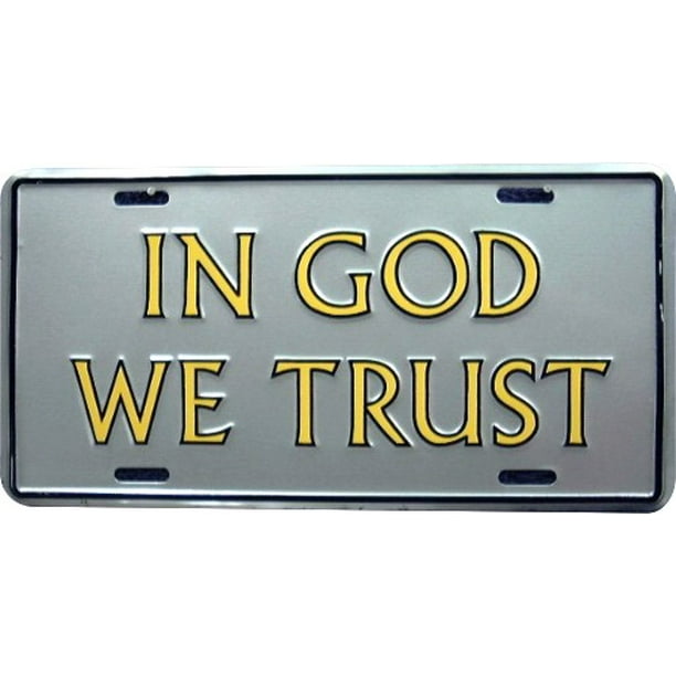 In God We Trust License plate