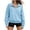 Light Blue, variant on Women’s Quarter Zip Pullover Sweatshirt,Ladies Athletic Casual Top Sizes S-2XL