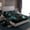 Cyan Black, variant on jejeloiu Abstract Geometric Stripes Twin Sheet Sets,White Gray Gold Bedding For Men Women 3-Piece