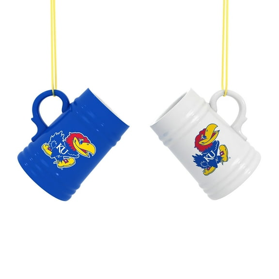 Kansas Jayhawks Two-Pack 3" Mini Stein Ornament Set