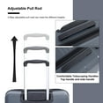thumbnail image 6 of Hard Shell Luggage Hardshell Suitcase Double Spinner Wheels PP Luggage Sets Lightweight Durable Suitcase with TSA Lock,3-Piece Set (20/24/28) , Gray,Carry On Hard Shell Luggage, 6 of 19