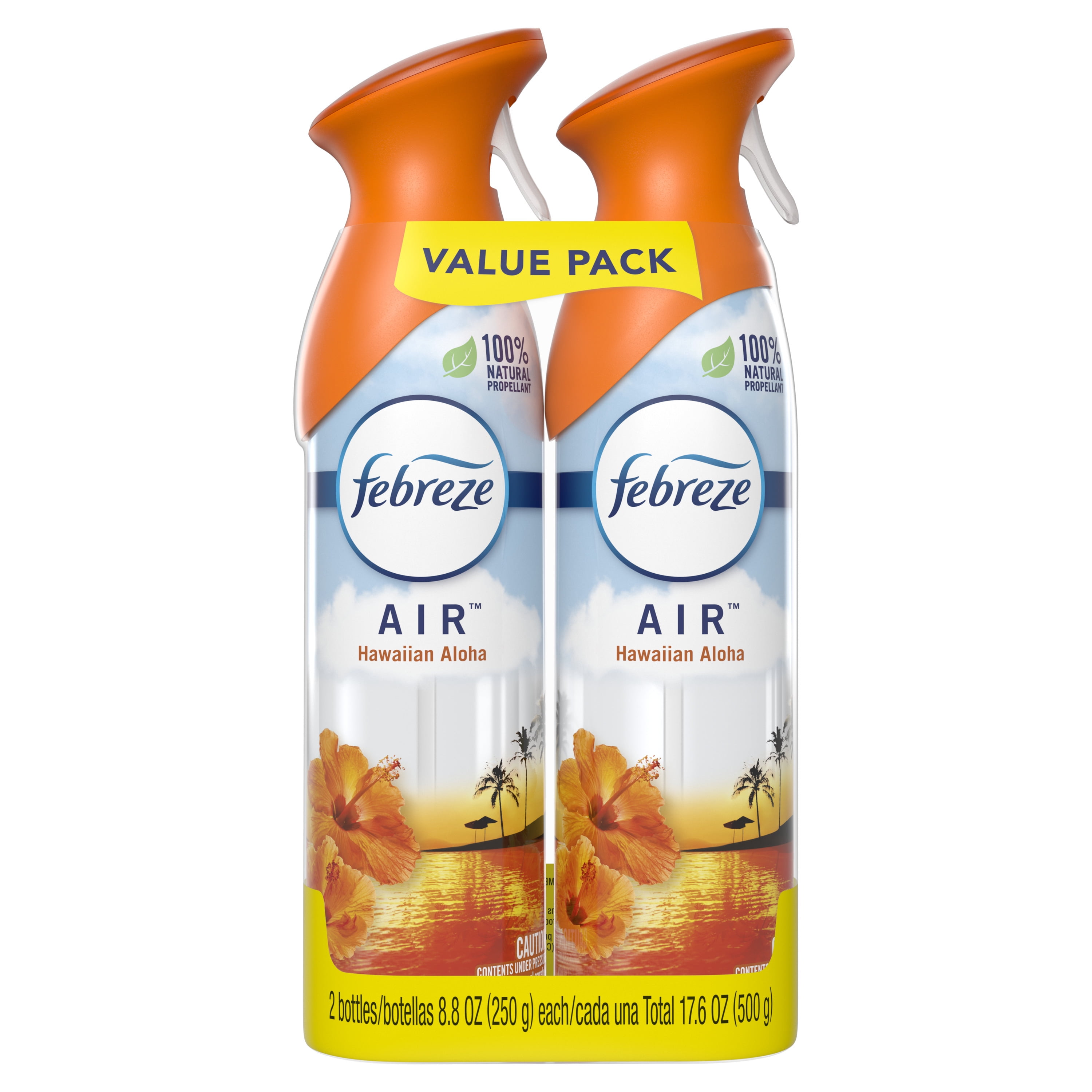 Febreze Odor-Fighting Air Freshener, Hawaiian Aloha, Pack of 2, 8.8 oz