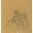 thumbnail image 2 of Pierre-Auguste Renoir 20x21 Black Ornate Framed Double Matted Museum Art Print Titled: Girlhood (C. 1890), 2 of 5