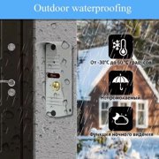 ANJIELO SMART Wired Video Apartment Intercom Door Phone Doorbell System,Handsfree Waterproof Outdoor Doorbell Indoor Monitor One Key Unlock for Home Villa
