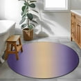 thumbnail image 4 of Purple Ombre Round Area Rug 4ft, Modern Yellow Gradient Farmhouse Art Washable Non-Slip Circle Rugs for Bedroom Living Room Kitchen, Soft Non Shedding Circle Carpet for Dining Room Dorm, 4 of 9