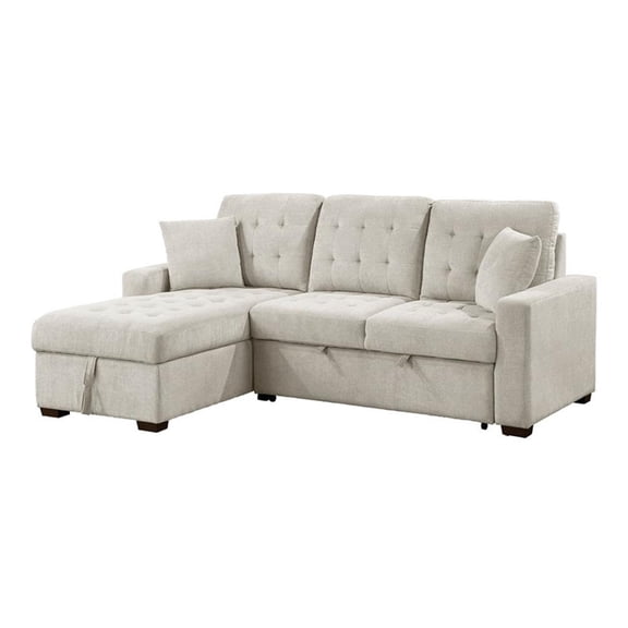 Lexicon Waitsfield 2-Piece Textured Sectional with Left Chaise in Sand