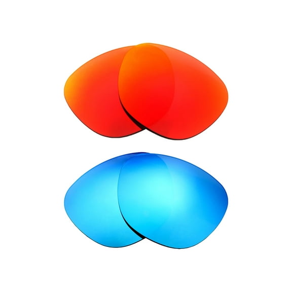 Walleva Polarized Fire Red Ice Blue Replacement Lenses For Maui Jim Ocean