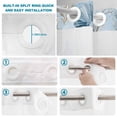 thumbnail image 4 of No Hook Shower Curtain, Blue Coastal Shower Curtains for Bathroom with See Through Top Window, Country Nautical Starfish Coral Seashells Waterproof & Washable Bath Curtain Extra Long 72"x96", 4 of 9