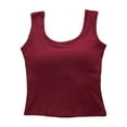 thumbnail image 5 of TKLPEHG Tank Tops for Women Crewneck Basic Tank Tops Fashion Comfy Casual Lightweight Sleeveless T Shirts Classic Solid Color Loose Blouses (Red,Free Size), 5 of 6