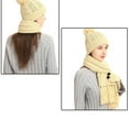 thumbnail image 2 of KABB Women's Winter Knit Warm Touchscreen Hat, Scarf & Glove Set, 2 of 6