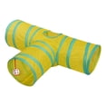thumbnail image 1 of Túnel para gatos Yuyangstore Juguetes Interactivos plegables Color Azul Amarillo, 1 of 8