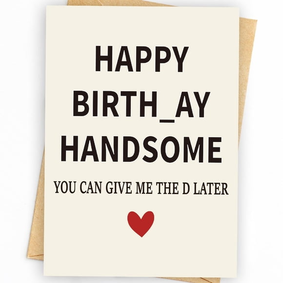 Tarjeta de cumpleaños WowbeFun, regalos divertidos para él, 5 x 7 pulgadas con sobre