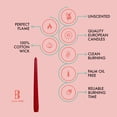 thumbnail image 2 of Bolsius Dark Red Taper Candles, 10" European Quality Dripless Unscented Candles, 8 Hour Long Candle Sticks, 4-Pack, 2 of 8