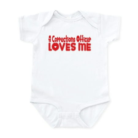 

CafePress - A Corrections Officer Loves Me Infant Bodysuit - Baby Light Bodysuit Size Newborn - 24 Months