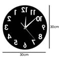 thumbnail image 2 of Reverse Clock Wall Clock 30cm Counterclockwise Walking Clock for Living Room Home Decoration Vinyl Record Style Silent Non-Ticking, 2 of 6