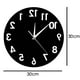 thumbnail image 2 of Reloj de pared inverso | Diseño de Discos de Vinilo Retro | Movimiento en sentido contrario a las agujas del reloj | Silencioso sin tictac | 12 pulgadas de diámetro | Decoración moderna de oficina, 2 of 5
