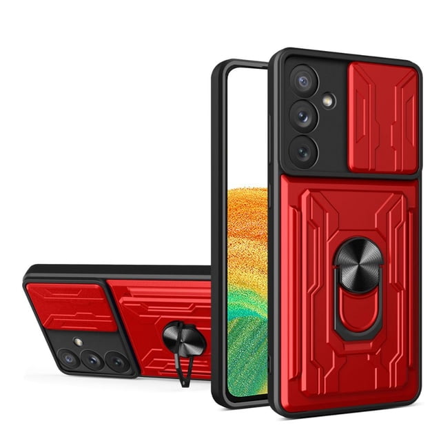 Funda con Anillo y Tarjetero Card Slot Bumper para Samsung A34