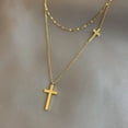 thumbnail image 2 of Women's All-match Double Layer Cross Necklace, 2 of 2