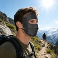 thumbnail image 4 of 1PC 100% Mulberry Silk Full Face UV Protection Mask - Black Adjustable Sun Shield for Summer, 4 of 5