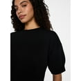 thumbnail image 4 of Time and Tru Women's Fleece Sweatshirt with Short Sleeves, Sizes XS-XXXL, 4 of 5