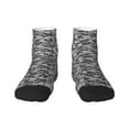 thumbnail image 7 of Mens Ankle Socks Womens Grey Camouflage Print Quarter Breathable Casual Socks, 7 of 7