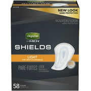 Depend for Men Shields Light Absorbency 58 Each (Pack of 6)